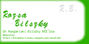 rozsa bilszky business card